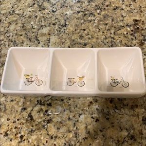 NWT Rae Dunn Bicycle Divided Dish